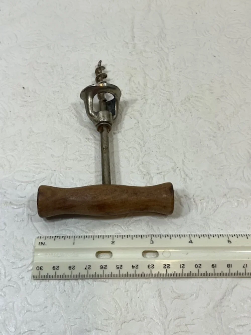 VTG Bell Spiral Corkscrew Wood Handle Wine Cork Bottle Opener 3.5